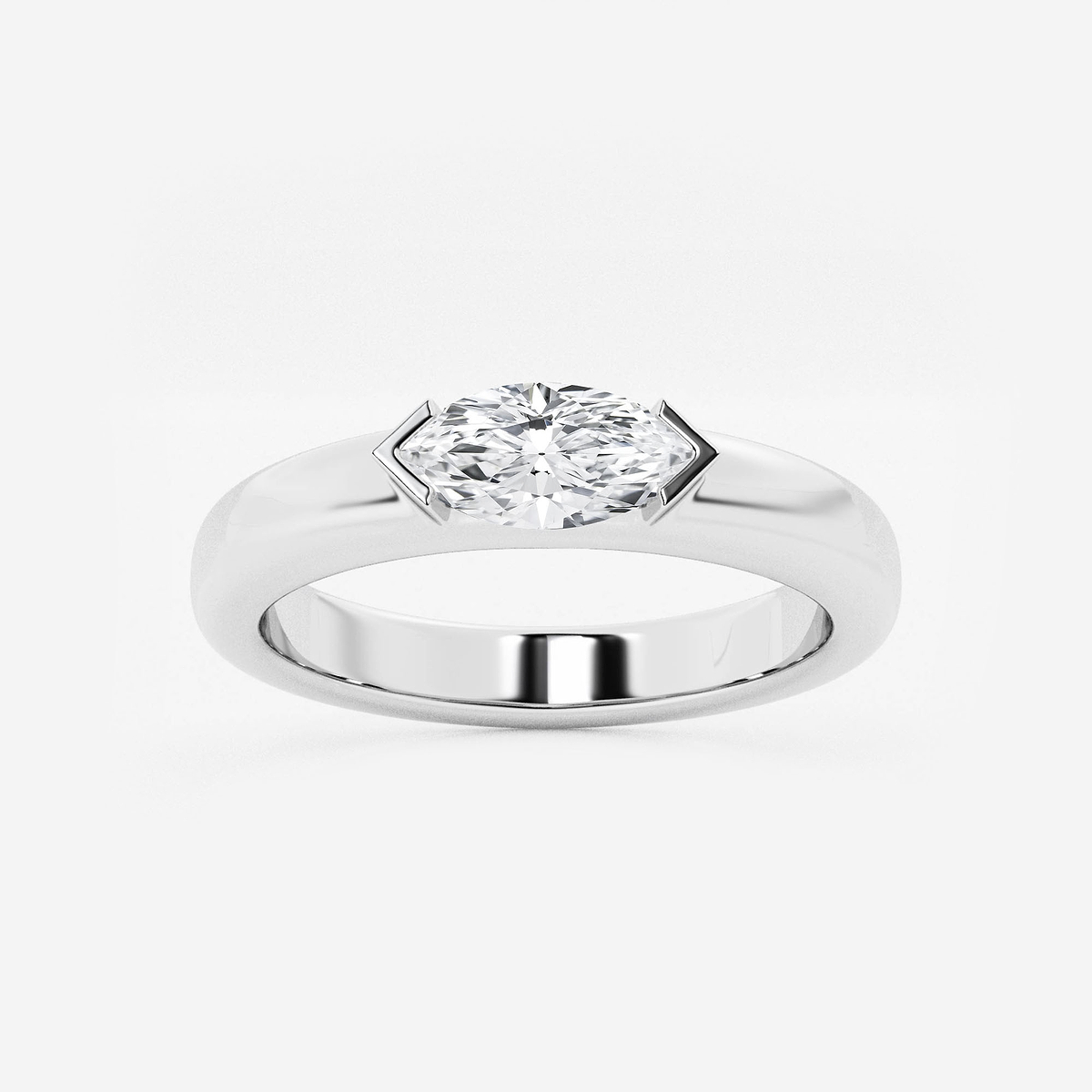 näas 1/2 ctw Marquise Lab Grown Diamond East-West Stackable Ring